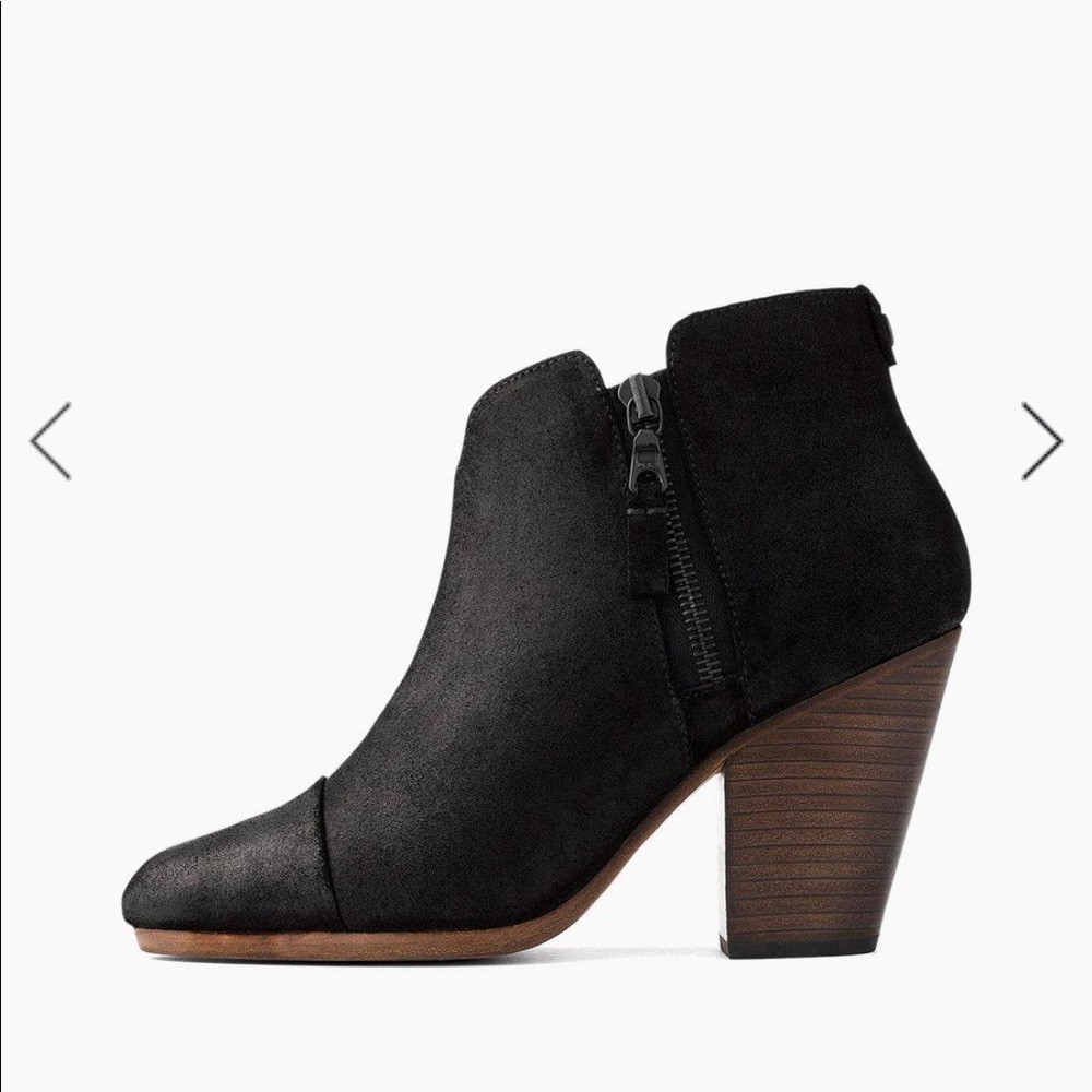 Rag & Bone black suede Margot booties size 40